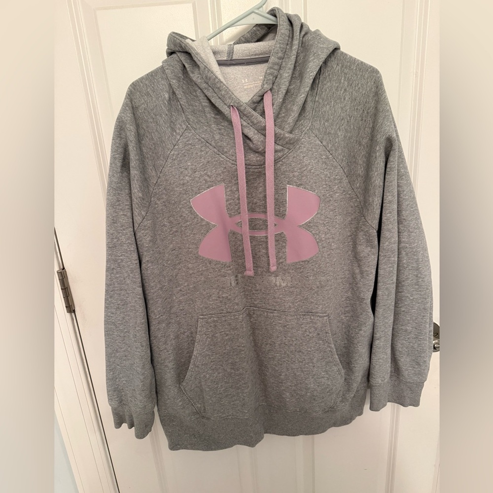 Under Armour Women's Gray Hoodie with Pink Logo WOMENS 2X NWOT